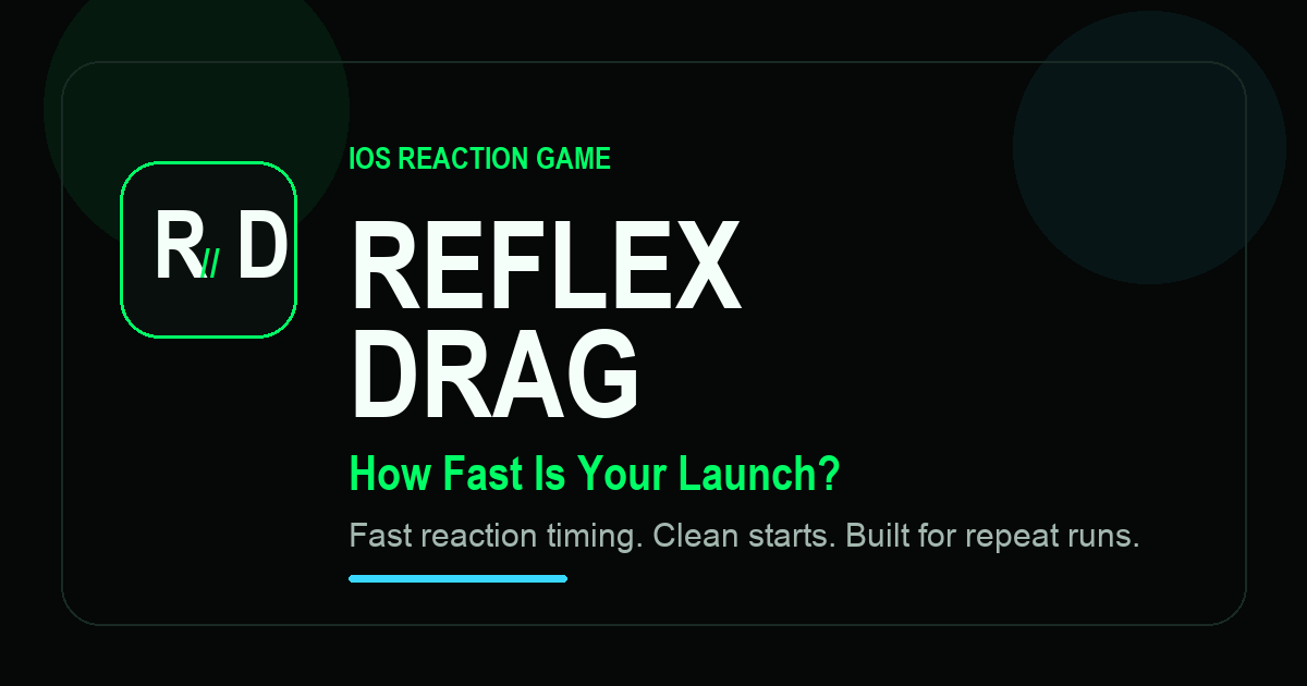 Reflex Drag blog cover image introducing guides about reaction time, reflex tests, and faster reflexes.